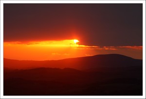 Coucher de soleil sur le Menez Hom
