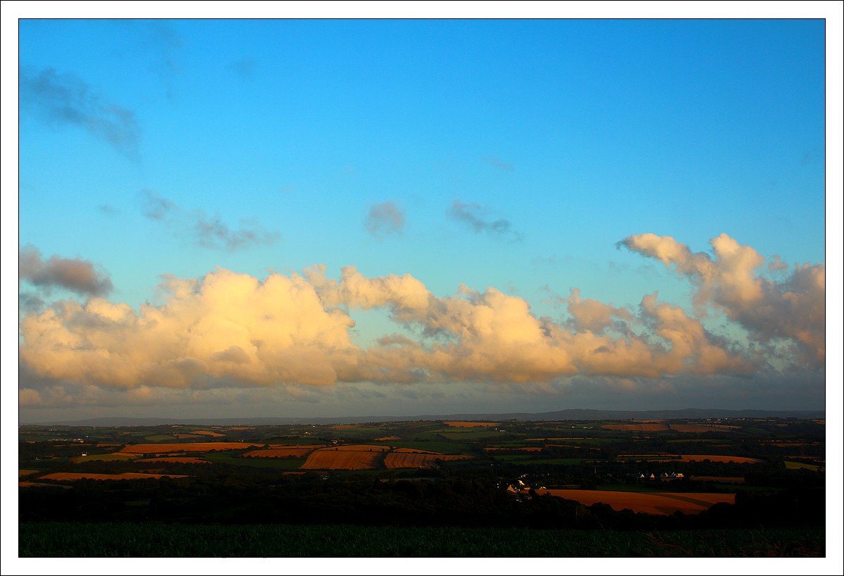 Coucher de soleil sur la Campagne Lopérécoise