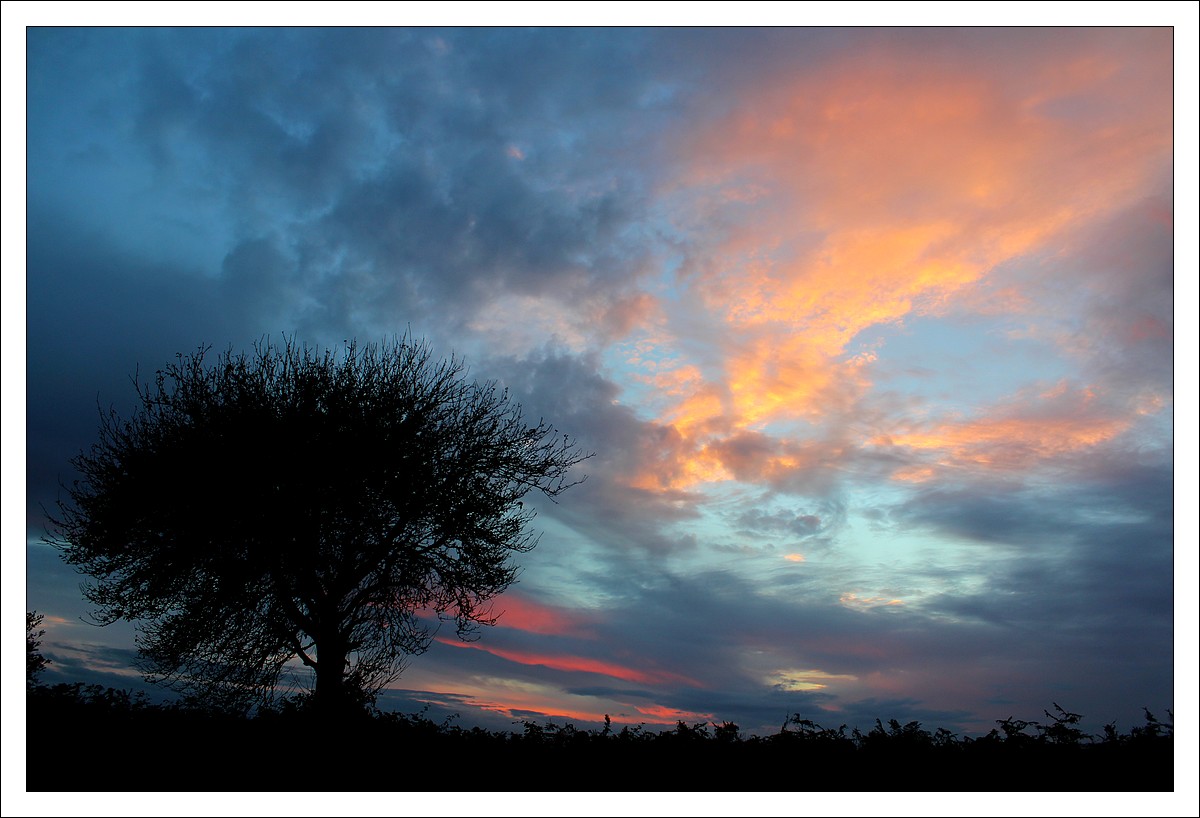 Lopérec, au Coucher du Soleil