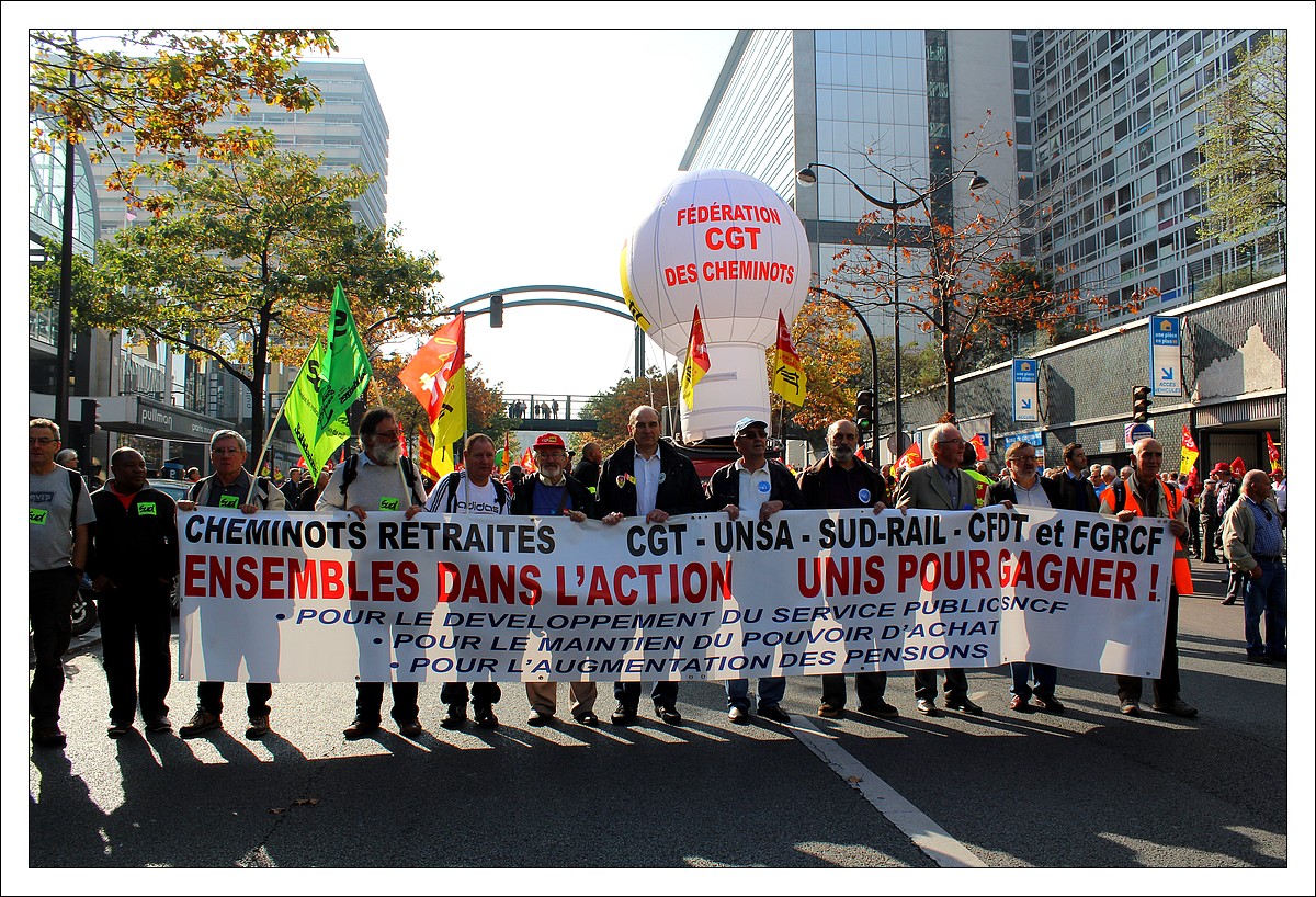 Manifestation des Cheminots retraités - Paris