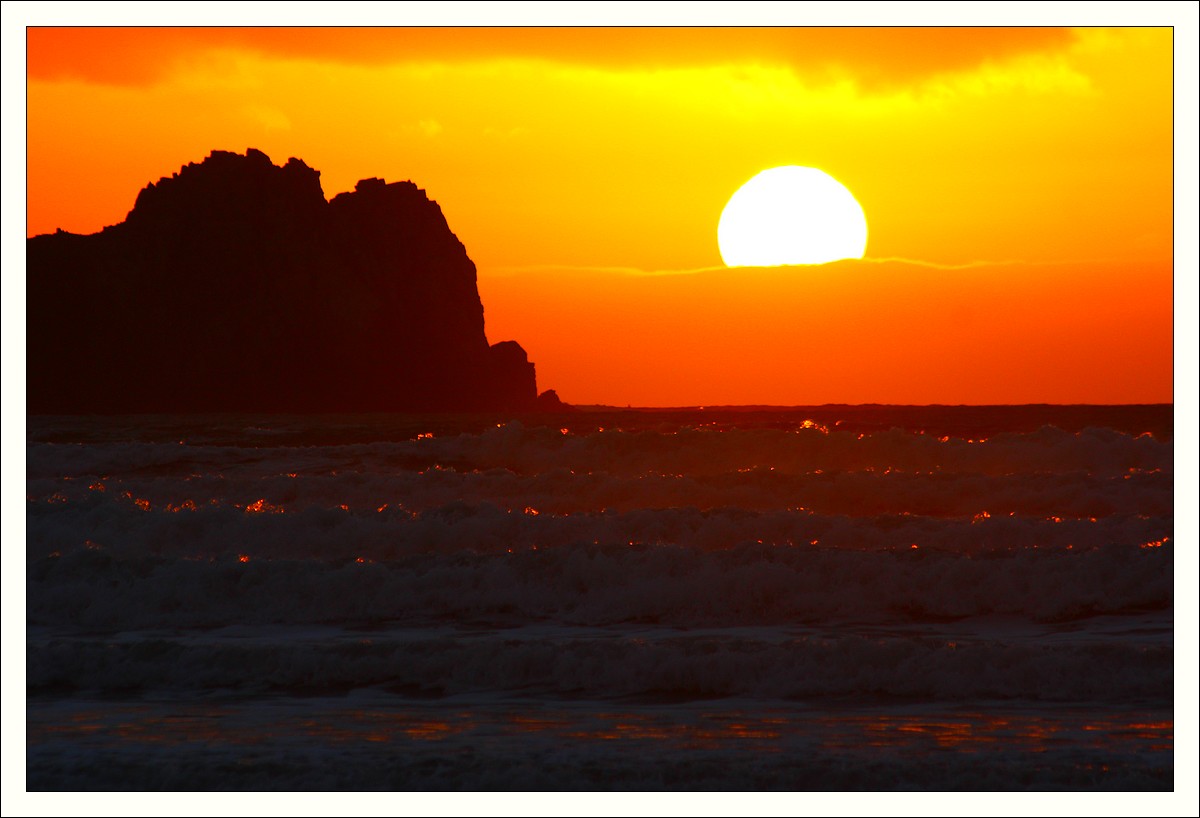 Goulien, coucher de soleil, veille de tempête