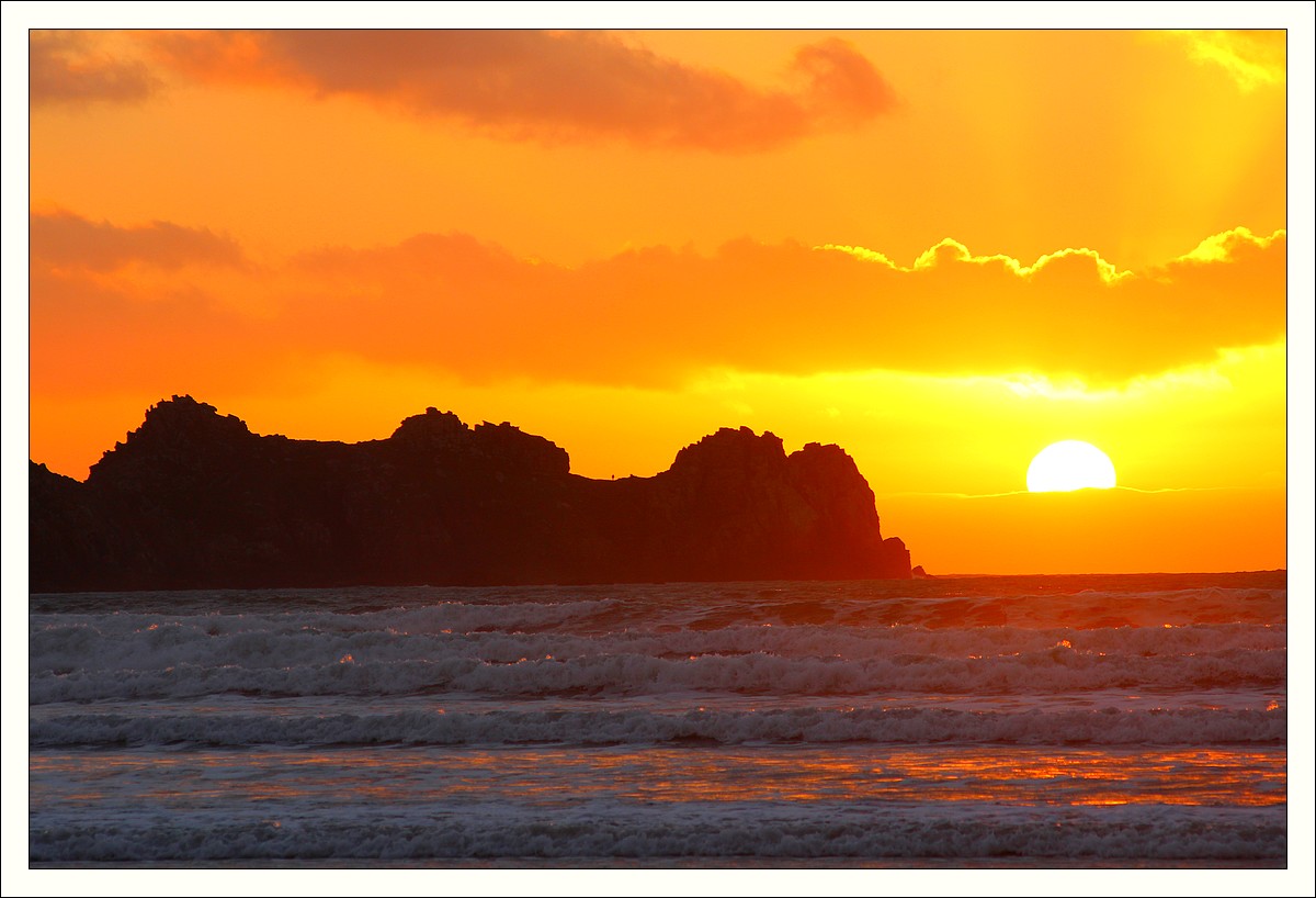 Goulien, coucher de soleil, veille de tempête