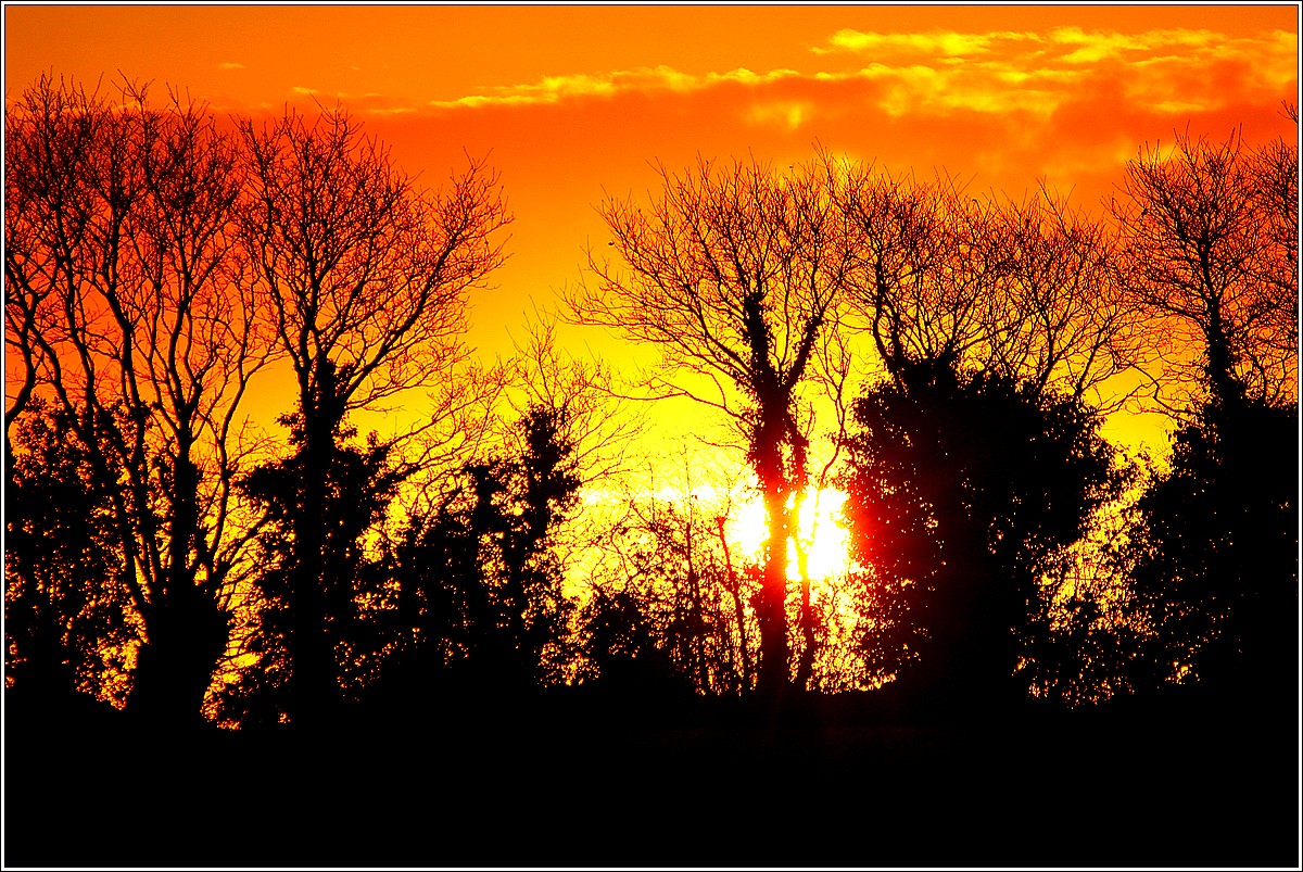 Lopérec, Lever de soleil sur les haies
