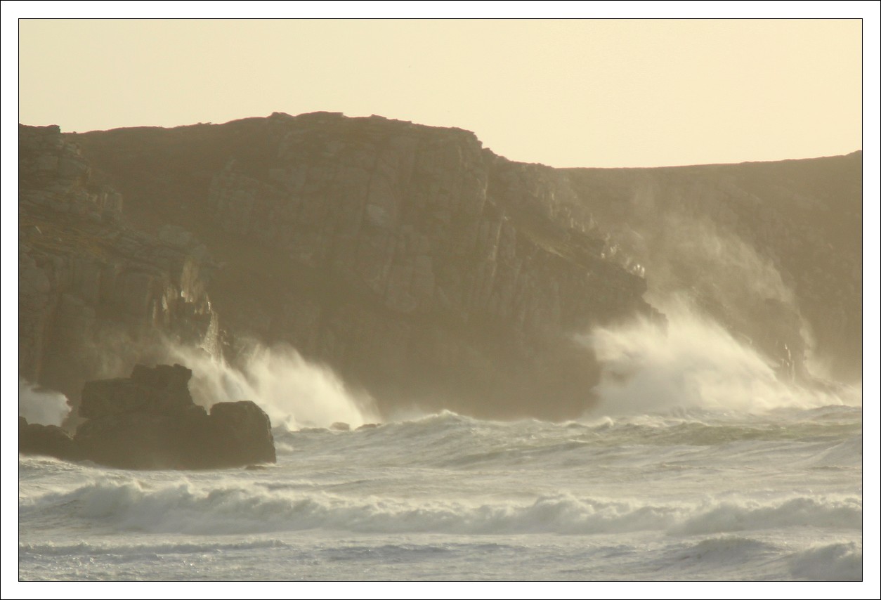 Camaret - Pointe du Toulinguet - Plage de Pen hat - Pen-Hir - Tempête du 3 Janvier 2014