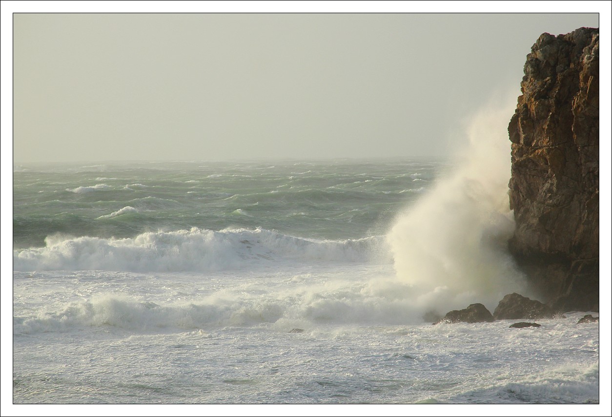 Camaret - Pointe du Toulinguet - Plage de Pen hat - Pen-Hir - Tempête du 3 Janvier 2014