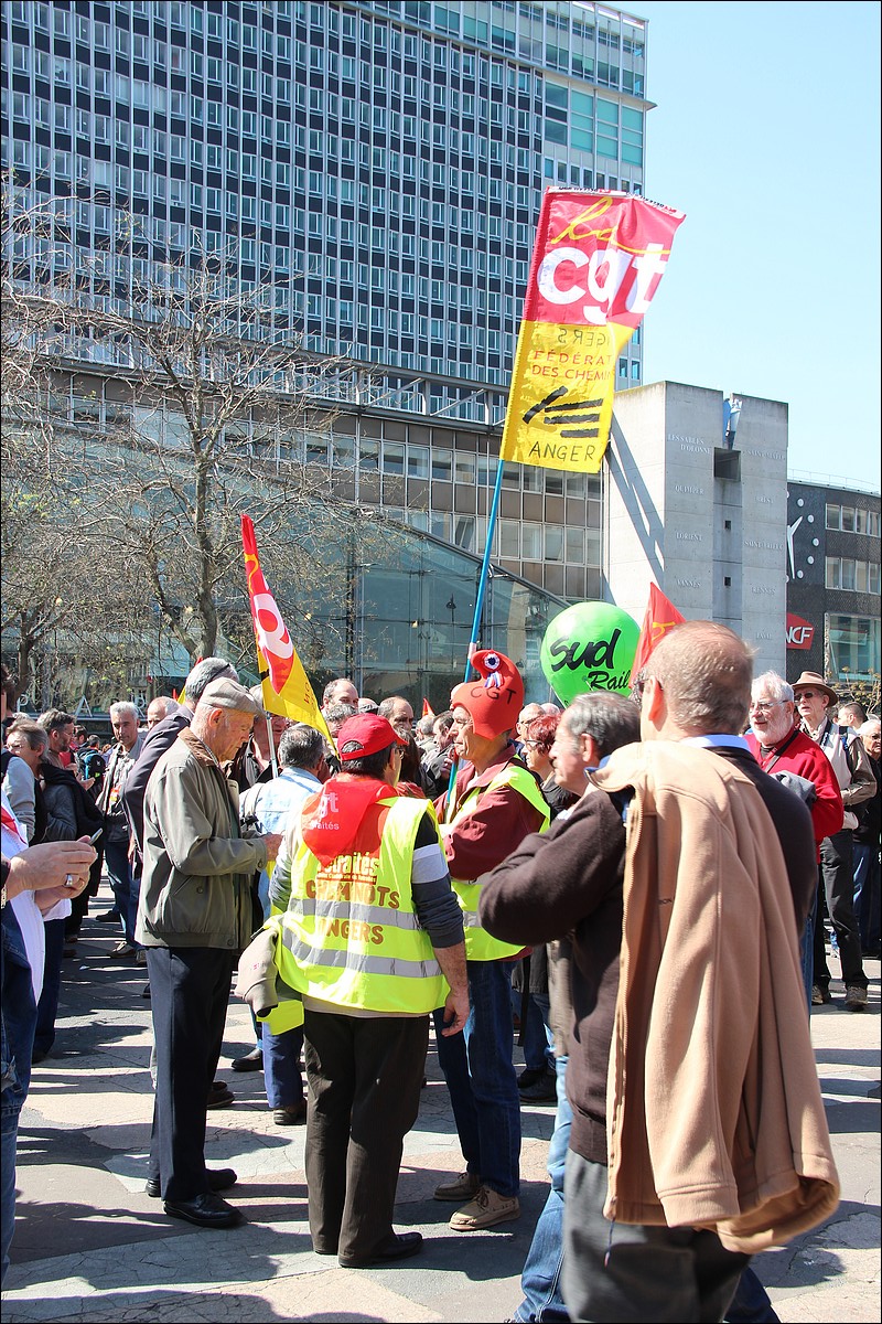 Manifestation Cheminots retraités Paris 10 avril 2014